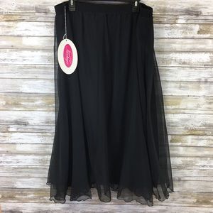 Vintage Skirts - Vintage NWT 80’s Black Sheer Evening Skirt 24W Vintage Skirts - Vintage NWT 80’s Black Sheer Evening Skirt 24W